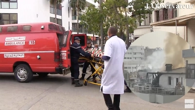 Opération rapide de secours suite à l'incendie de la clinique Atlas à Casablanca