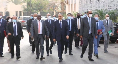 La délégation du parlement de la CEDEAO, conduite par Sidie Mohamed Tunis, lors de sa visite à Laâyoune.