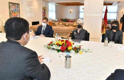 La Sous-secrétaire d’État américaine, Wendy Sherman et le ministre des Affaires étrangères, de la Coopération africaine et des Marocains résidant à l’étranger, Nasser Bourita ont co-présidé la session du dialogue stratégique Maroc-États-Unis sur les questions politiques régionales.