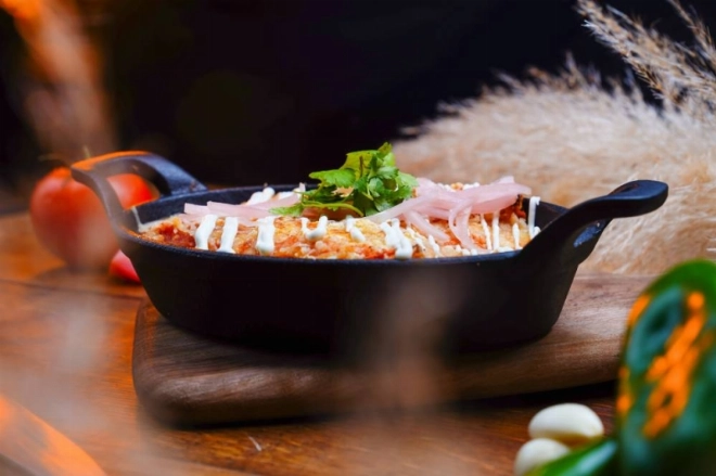 Enchiladas de crabe et gambas