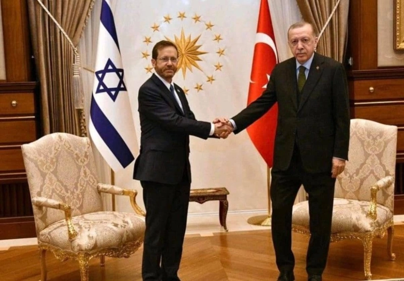 Isaac Herzog et Recep Tayip Erdogan. Les temps on bien changé