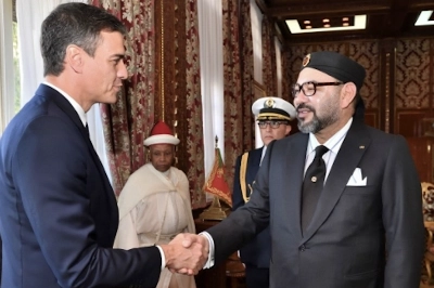 Ph. Archives. Le Roi Mohammed VI recevant en audience le chef du gouvernement espagnol, Perdo Sánchez.