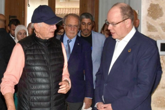 Le prince Albert II de Monaco et André Azoulay.