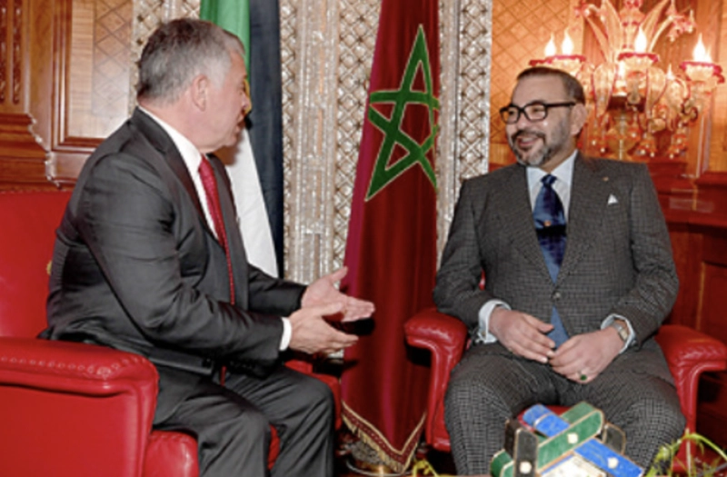 Ph. Archives. Le Roi Mohammed VI s'entretenant avec le Roi Abdallah II de Jordanie