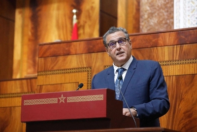 Le chef du gouvernement, Aziz Akhannouch lors de son grand oral au parlement