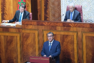 Aziz Akhannouch lors de son grand oral au parlement
