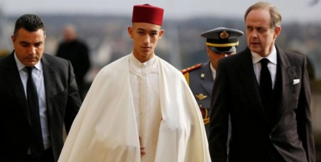 Le Prince Hértieir Moulay El Hassan lors de sa participation aux obsèques de Jacques Chirac