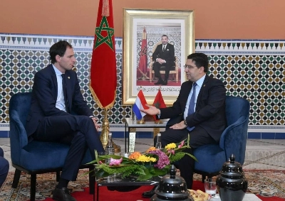 Nasser Bourita s'entretenant avec Wopke Hoekstra