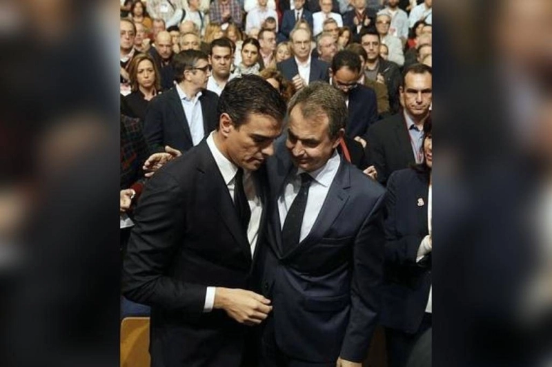 José Luis Rodriguez Zapatero avec Pedro Sanchez