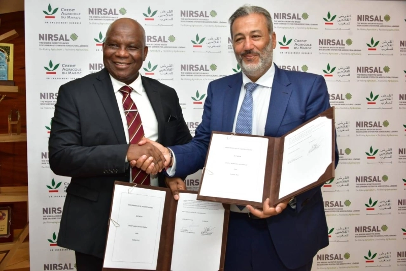 Tariq Sijilmassi, Président du directoire CAM et Aliyu Abdulhameed Managing Director CEO NIRSAL