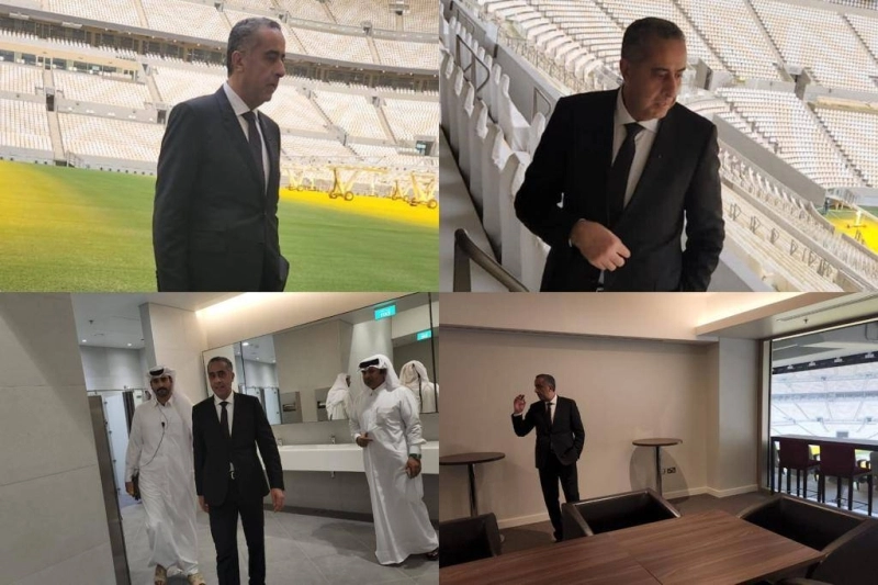 Vues de la visite de Abdellatif Hammouchi au plus grand stade du prochain Mondial