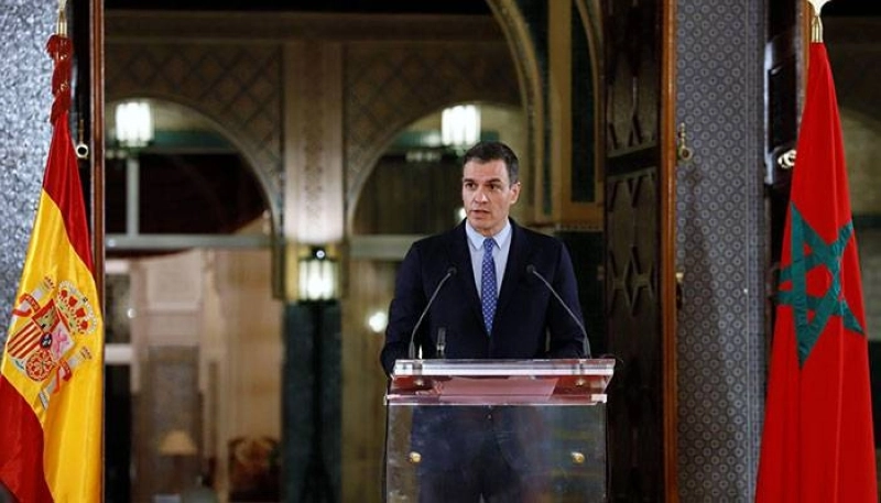 Le Président du gouvernement espagnol Pedro Sanchez lors de sa visite au Maroc