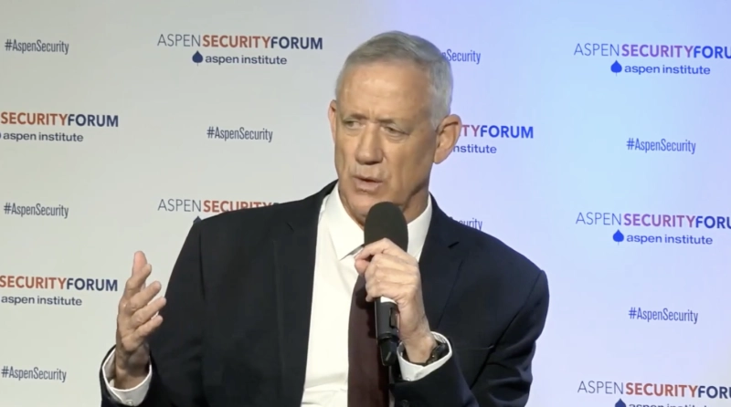 Benny Gantz s'exprimant au Aspen Security Forum