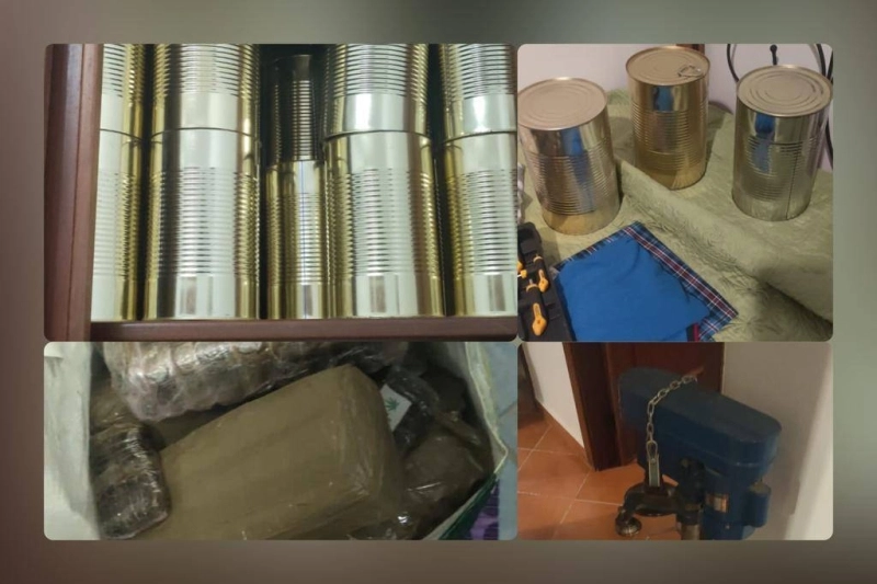 Le haschisch était dissimulé dans des boîte de conserve