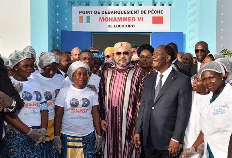 Le Roi Mohammed VI avec le président ivoirien Alassan Ouatara.