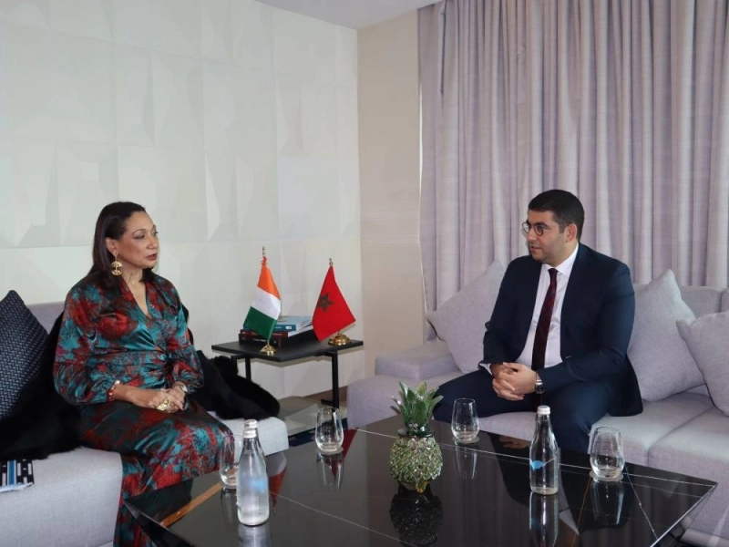 Mohammed Mehdi Bensaid avec Françoise Remarck à Mexico.