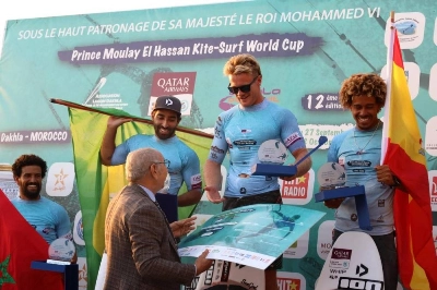 Le podium du Championnat du monde "Prince Héritier Moulay El Hassan Kitesurfing "
