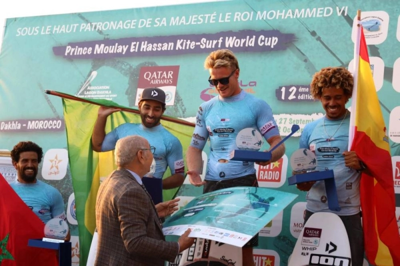 Le podium du Championnat du monde "Prince Héritier Moulay El Hassan Kitesurfing "