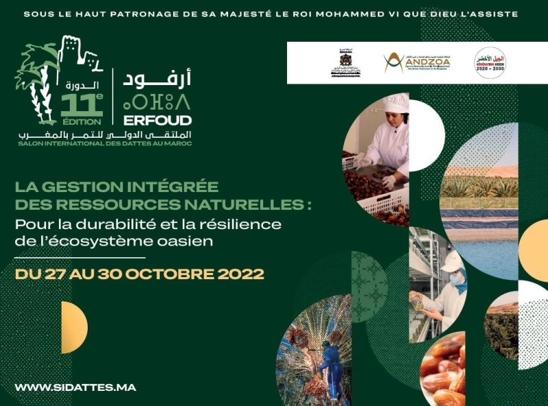 La 11e édition du Salon International des Dattes au Maroc aura lieu du 27 au 30 octobre 2022 à Erfoud.