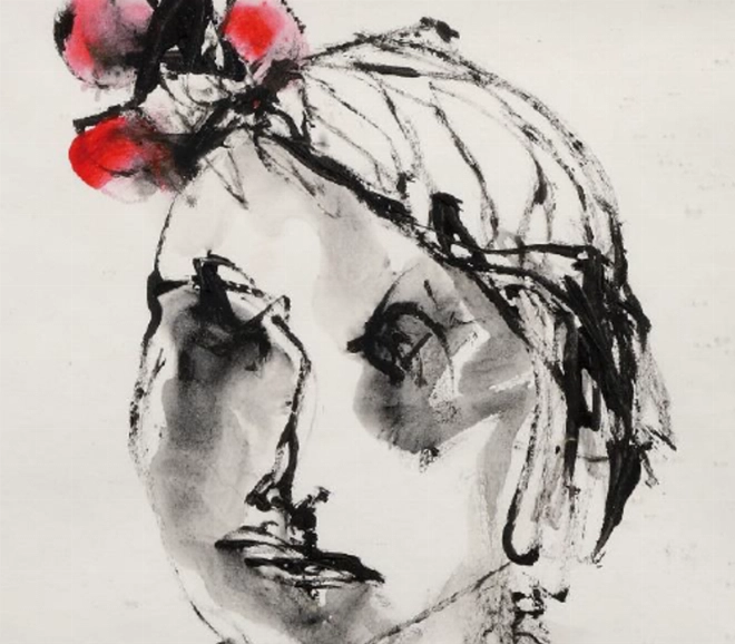 Sans titre. Technique mixte sur papier, 31x22 cm Collection Fondation Alliances.