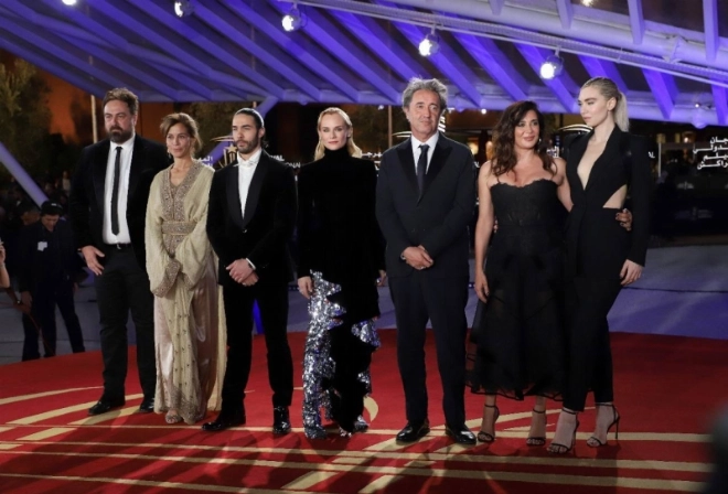 Le jury de la 19e édition du FIFM lors de la cérémonie d'ouverture.- Photo: Khalid Chouri
