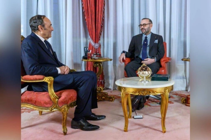 Le Roi Mohammed VI recevant Habib El Malki
