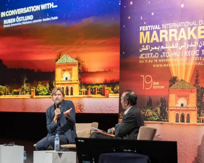Le cinéaste suédois et roi de la provoc Ruben Östlund a animé pour la première une mastarclass à la 19e édition du Festival du Film de Marrakech.