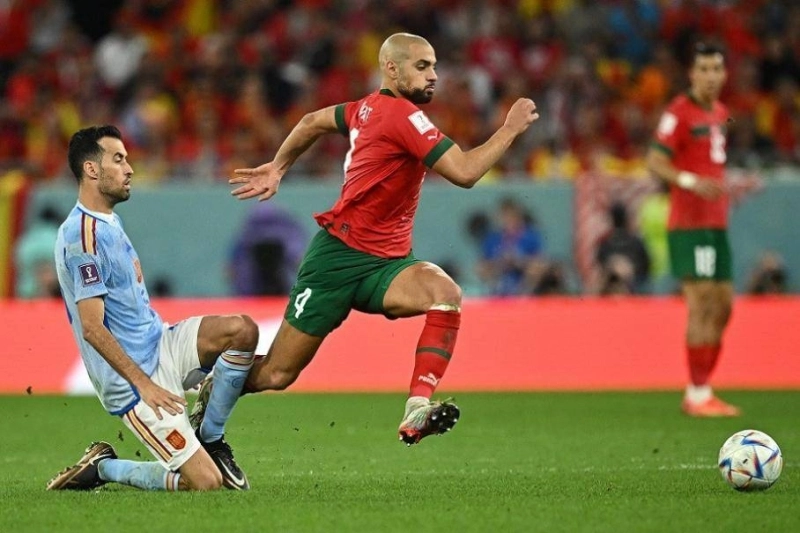Soufiane Amrabet en plein combat
