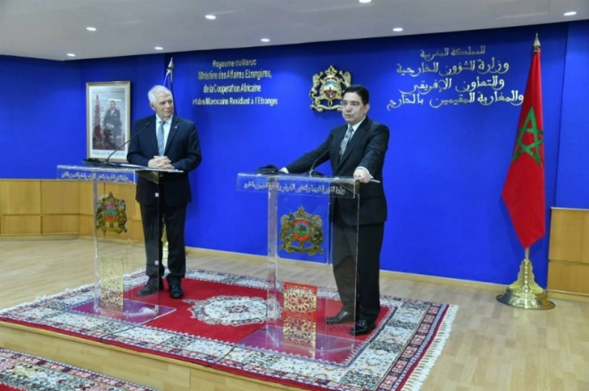 Nasser Bourita et Josep Borrell ont donné un point de presse conjoint à l'issue de leurs entretiens en tête-à-tête.