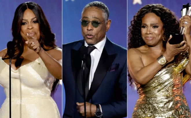 Niecy Nash-Betts, Giancarlo Esposito et Sheryl Lee Ralph, vainqueurs des Critics Awards 2023.