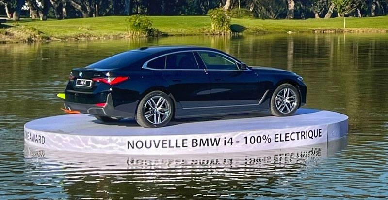 Smeia met en jeu durant le Trophée Hassan II la nouvelle BMW i4, 100% électrique dans le cadre du prix Hole in One.