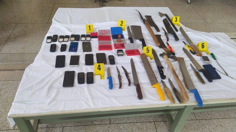 Armes blanches saisies chez les prévenus