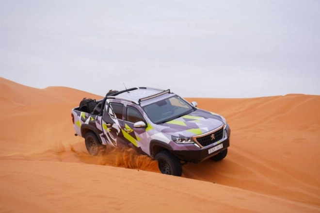 Le Pick-up Landtrek Peugeot participe pour la 2e fois au Rallye Aicha des Gazelles.