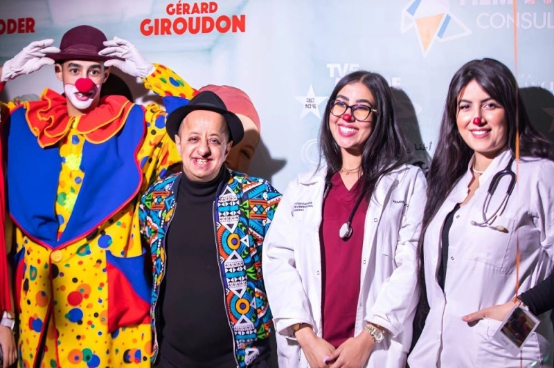 Booder lors de l'avant-première du film Le grand cirque à Rabat.