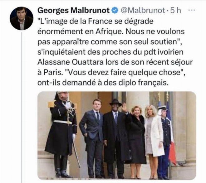 Un tweet dur pour la France