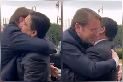 L’accolade expressive de Olivier Varhelyi et Nasser Bourita