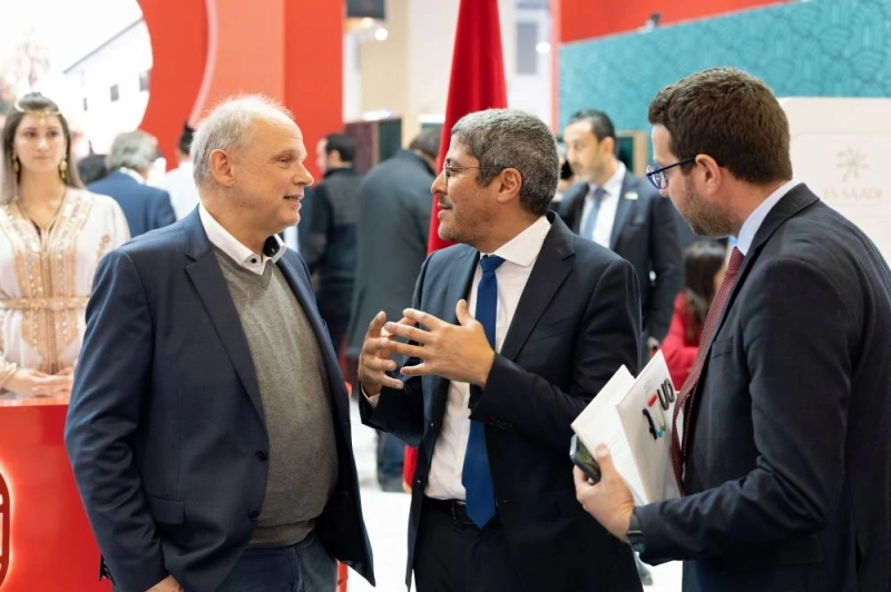 Le DG de l'ONMT, Adel El Fakir s'entretenant avec le PDG de TUI Group, Sebastian Ebel