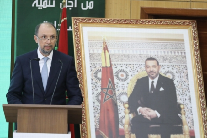 Le ministre de l'Investissement, de la Convergence et de l'Évaluation des politiques publiques, Mohcine Jazouli, intervenant à l'ouverture des "Orientales".