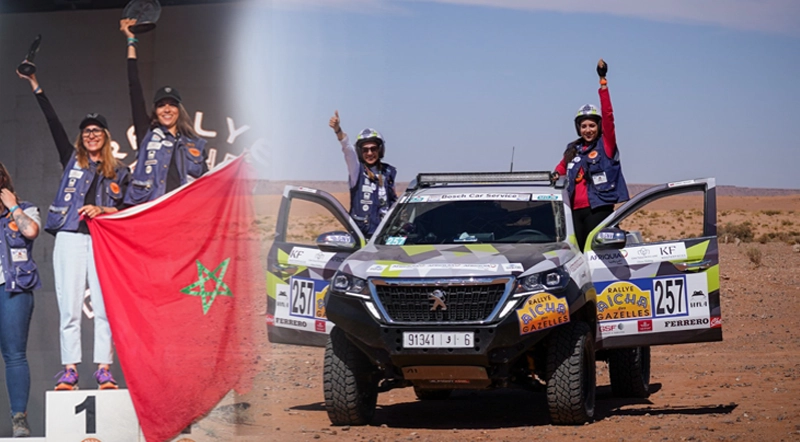 Victoire de l'équipage Peugeot dans la catégorie 4X4.