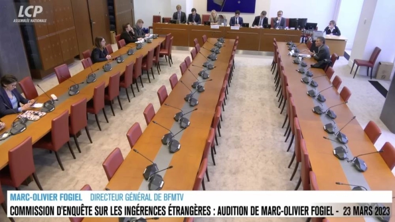 La commission d'enquête auditionne le DG de BFM TV (capture d'image de La Chaîne Parlementaire (LCP)