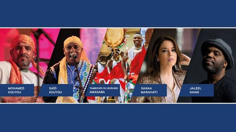Le concert d'ouverture proposera une fusion explosive entre la Troupe Amagaba, Jaleel Shaw, Sanaa Marahati, et les Maâlems Mohamed et Saïd Kouyou.