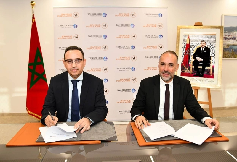 Hassan Abkari , DG TMPA et Kamal Mokdad, DG de la BCP et de l'International.