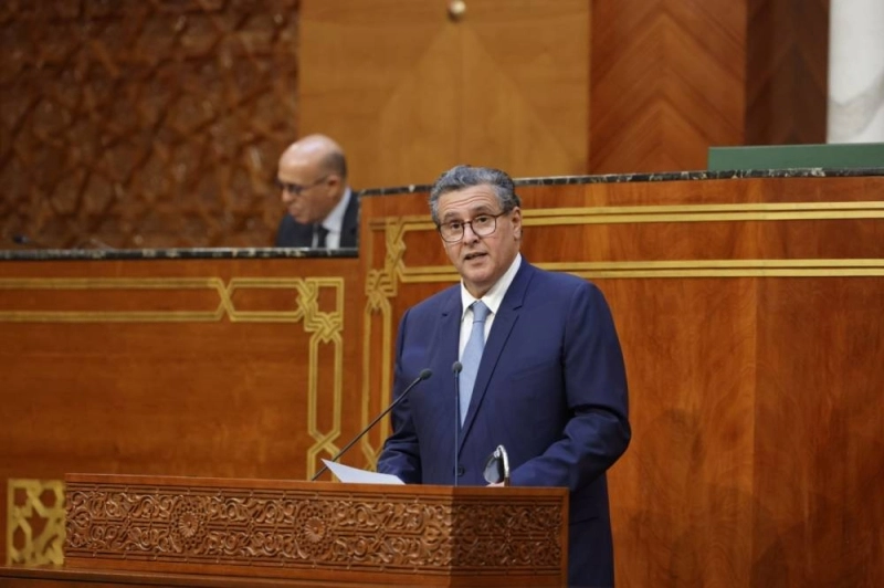Le chef du gouvernement, Aziz Akhannouch s'exprimant devant les conseillers