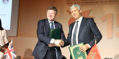 Mohammed Sadiki, ministre de l’Agriculture, de la Pêche maritime, du Développement rural et des Eaux et Forêts et Lord Richard, ministre de la Biosécurité, Affaires maritimes et Rurales du Royaume-Uni.