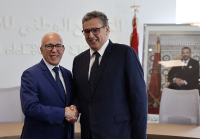 Aziz Akhannouch recevant Éric Ciotti