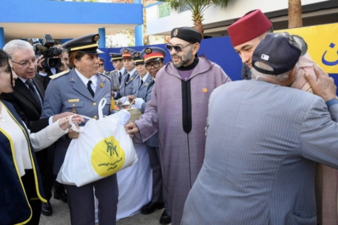 Photo prise lors du lancement par le Roi Mohammed Vi de l'opération nationale Ramadan 1444