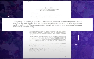 La lettre de la préfecture prise sur la chaîne Canal 22