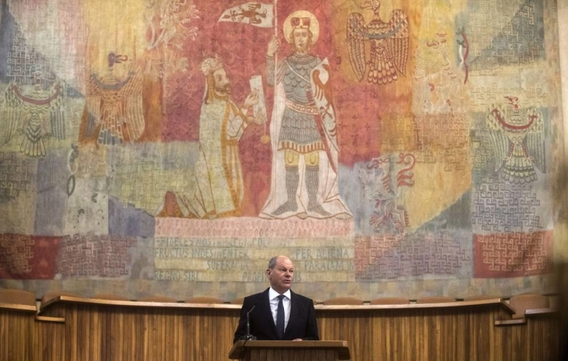 Olaf Scholz à la Charles University de Prague, août 2022. (Photo AFP)