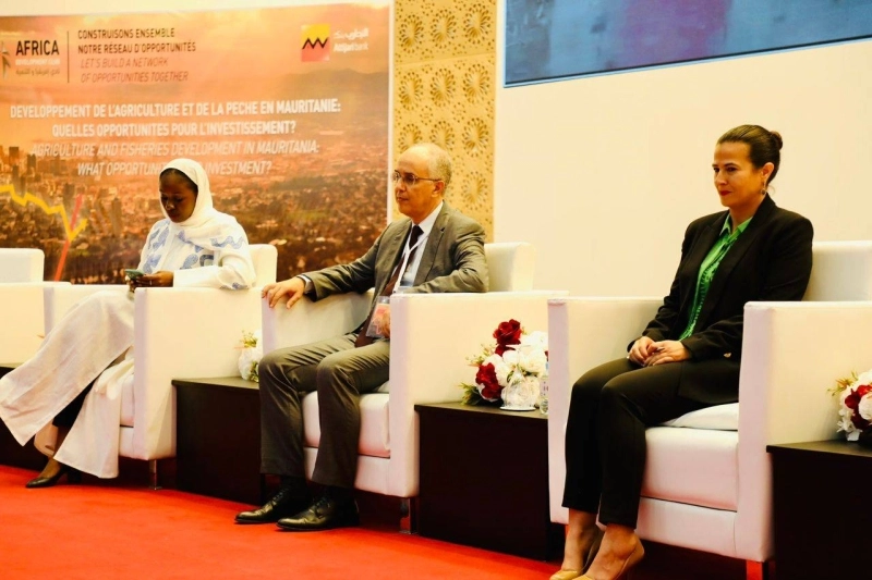 Aïssata Lam, DG de l'APIM, Mohamed Boubrik, DG d'Attijari bank Mauritanie et Mouna Kadiri, directrice du Club Afrique Développement du groupe Attijariwafa bank.