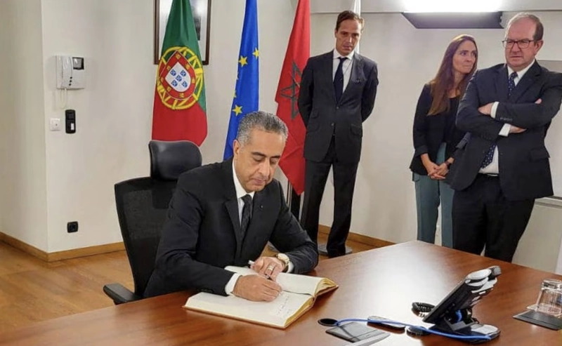 Abdellatif Hammouchi lors de sa visite au Portugal.